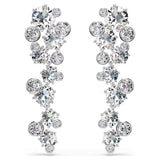 Orecchini pendenti Constella Taglio misto, Bianchi, Placcato rodio