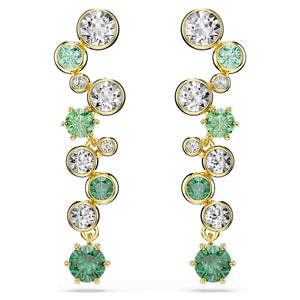 Orecchini pendenti Constella Taglio misto, Verdi, Placcato color oro