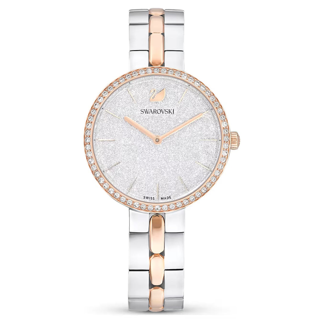 Orologio Cosmopolitan Fabbricato in Svizzera, Bracciale di metallo, Bianco, Mix di finiture