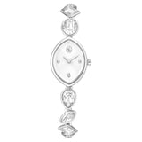 Orologio Gema Bracciale in cristallo, Tono argentato, Acciaio inossidabile