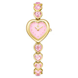 Orologio Idyllia Heart Bracciale in cristallo, Rosa, Finitura in tono dorato