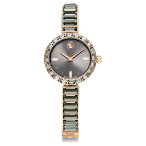 Orologio Matrix Bangle Fabbricato in Svizzera, Bracciale in cristallo, Grigio, Finitura in tono oro rosa