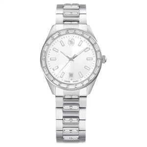 Orologio Matrix date Fabbricato in Svizzera, Bracciale di metallo, Tono argentato, Acciaio inossidabile