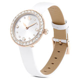 Orologio Matrix Tennis Fabbricato in Svizzera, Cinturino in pelle, Bianco, Finitura in tonalità champagne dorato