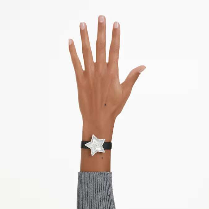 Orologio Symbolica Star Fabbricato in Svizzera, Stella, Cinturino in pelle, Bianco, Acciaio inossidabile