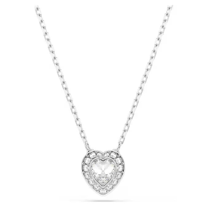 Pendente Ariana Grande x Swarovski Taglio misto, Cuore, Bianco, Placcato rodio