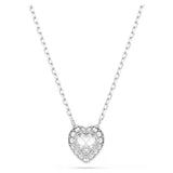 Pendente Ariana Grande x Swarovski Taglio misto, Cuore, Bianco, Placcato rodio