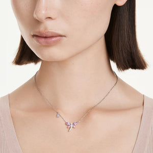 Pendente Ariana Grande x Swarovski Taglio misto, Libellula, Multicolore, Placcato rodio