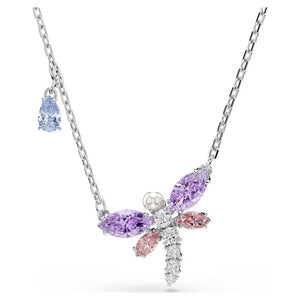 Pendente Ariana Grande x Swarovski Taglio misto, Libellula, Multicolore, Placcato rodio