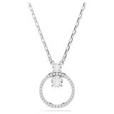 Pendente Constella Pavé, Taglio Round, Bianco, Placcato rodio