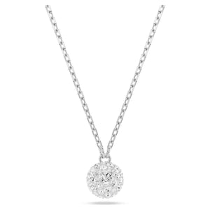 Pendente Dextera Taglio Round, Sfera, Bianco, Placcato rodio