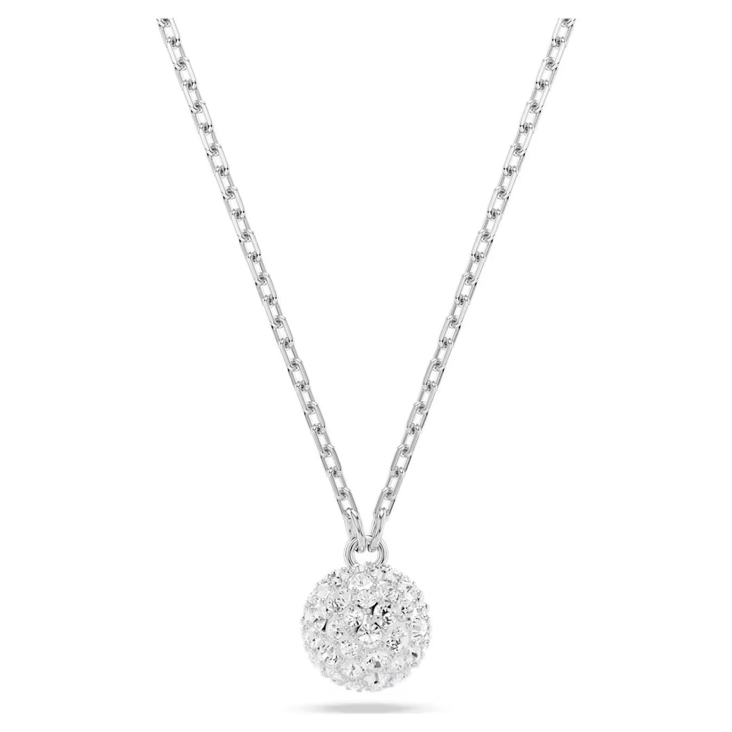 Pendente Dextera Taglio Round, Sfera, Bianco, Placcato rodio