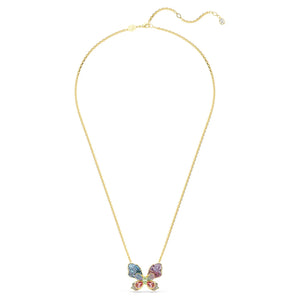 Pendente e spilla Idyllia Taglio misto, Pavé, Farfalla, Multicolore, Mix di finiture