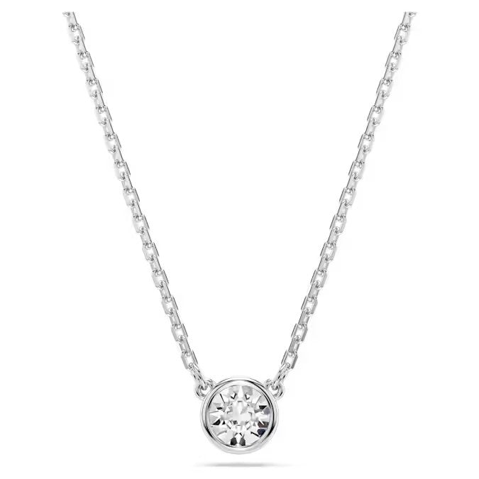Pendente Imber Taglio Round, Bianco, Placcato rodio