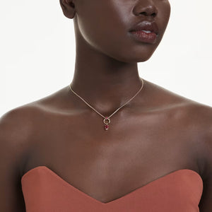 Pendente Mesmera Taglio misto, Rosso, Placcato color oro