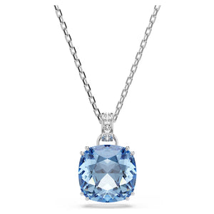Pendente Millenia Taglio Cushion, Blu, Placcato rodio