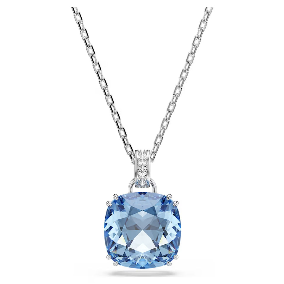 Pendente Millenia Taglio Cushion, Blu, Placcato rodio