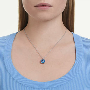 Pendente Millenia Taglio Cushion, Blu, Placcato rodio