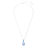 Pendente Millenia Taglio ottagonale, Blu, Placcato rodio