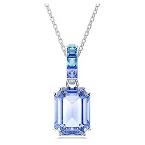 Pendente Millenia Taglio ottagonale, Blu, Placcato rodio