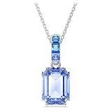 Pendente Millenia Taglio ottagonale, Blu, Placcato rodio
