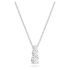 Pendente Stilla Attract Taglio Round, Bianco, Placcato rodio