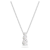 Pendente Stilla Attract Taglio Round, Bianco, Placcato rodio