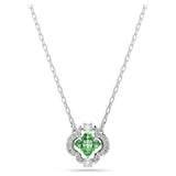 Pendente Una Angelic Taglio misto, Verde, Placcato rodio