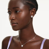 Set Ariana Grande x Swarovski Crystal Pearl, Taglio Round, Fiore, Bianco, Placcato rodio