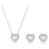 Set Ariana Grande x Swarovski Taglio misto, Cuore, Bianco, Placcato rodio