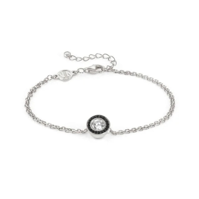 BRACCIALE ARGENTO E PIETRA CENTRALE