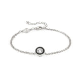 BRACCIALE ARGENTO E PIETRA CENTRALE