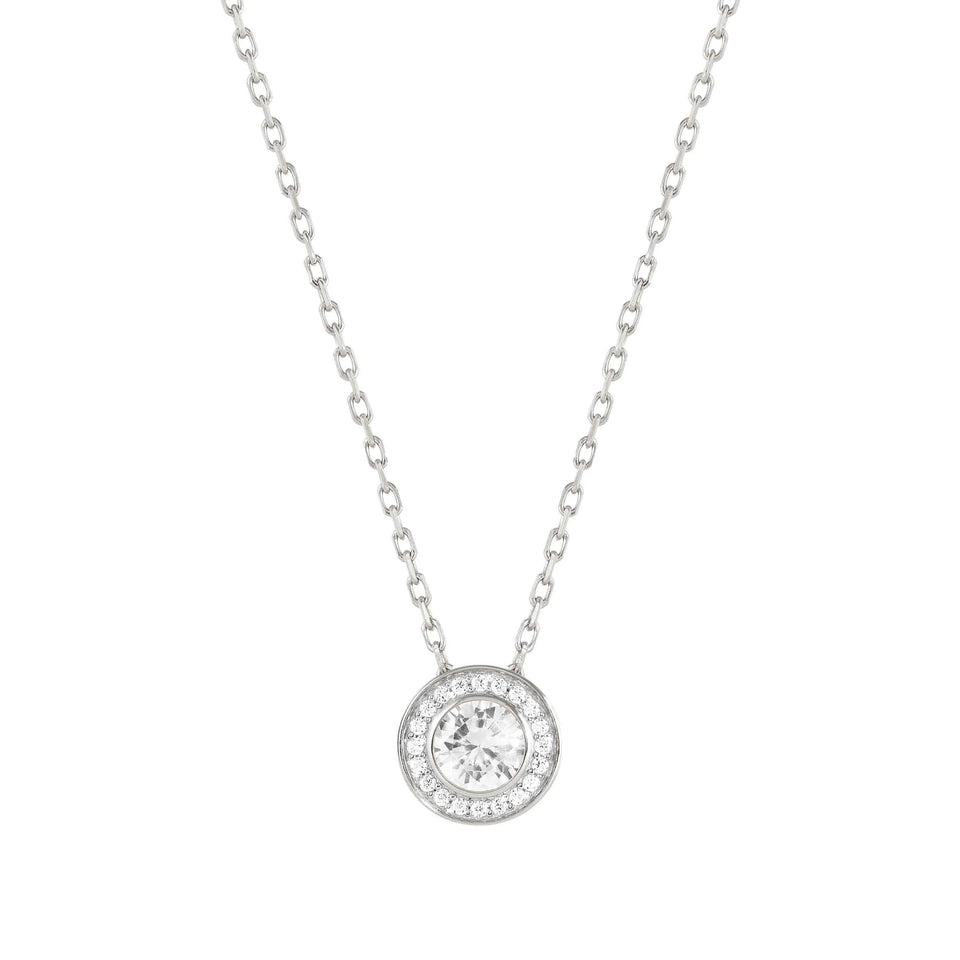 Collana con pendente e cubic zirconia