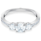 Anello Attract Trilogy Rotondo, Bianco, Placcato rodio