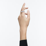 Anello largo Vittore Bianco, Placcato rodio