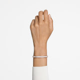 Bracciale rigido Dextera Ottagono, Pavé, Bianco, Placcato color oro rosa