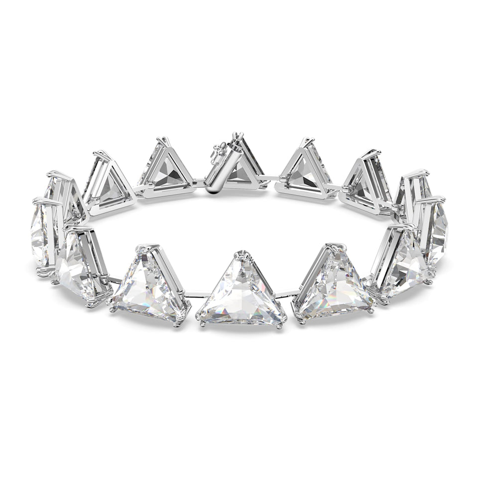 Braccialetto Millenia Cristalli con taglio triangolo Spike, Bianco, Placcato rodio