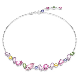 Collana Gema Taglio misto, Multicolore, Placcato rodio