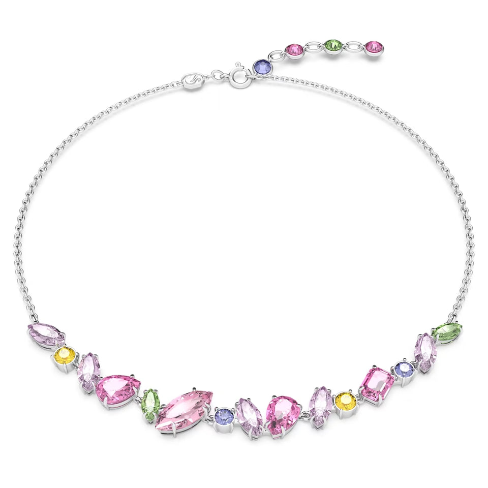 Collana Gema Taglio misto, Multicolore, Placcato rodio
