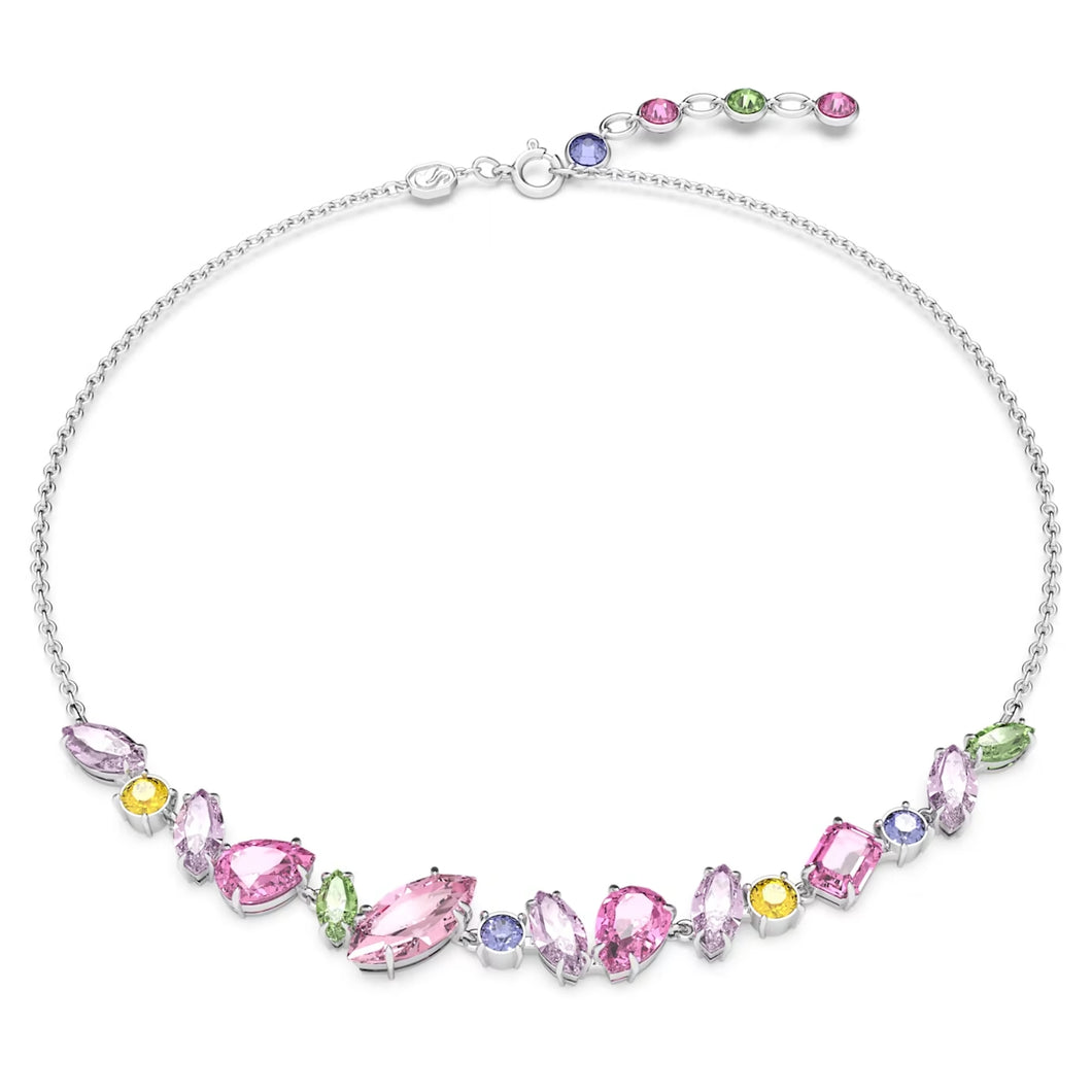 Collana Gema Taglio misto, Multicolore, Placcato rodio