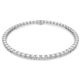 Collana Millenia Swarovski Zirconi e cristallo taglio quadrato, Bianco, Placcato rodio