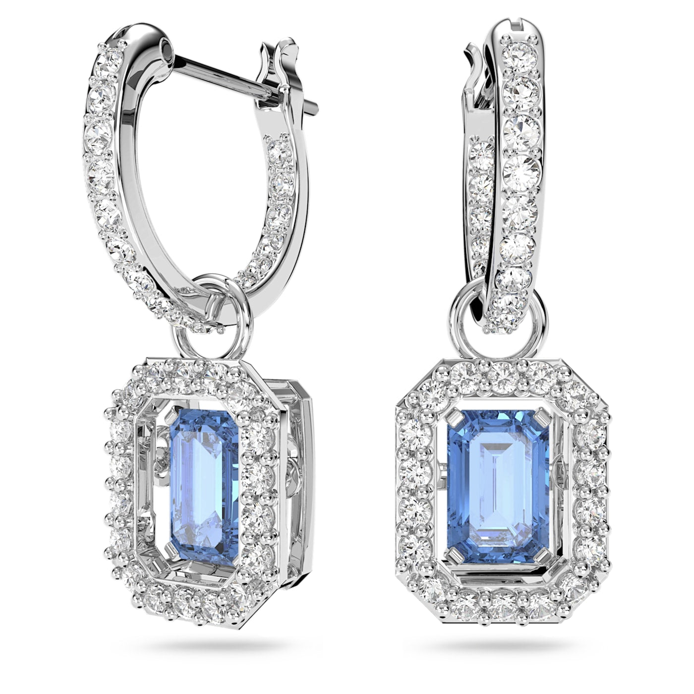 Amen Gioielli, Orecchini Princess, Orecchini Donna Argento 925, Rodiato con Zirconi Acquamarina e Bianchi, Regalo Donna Amen Gioielli, Orecchini Princess, Orecchini Donna Argento 925, Rodiato con Zirconi Acquamarina e Bianchi, Regalo Donna