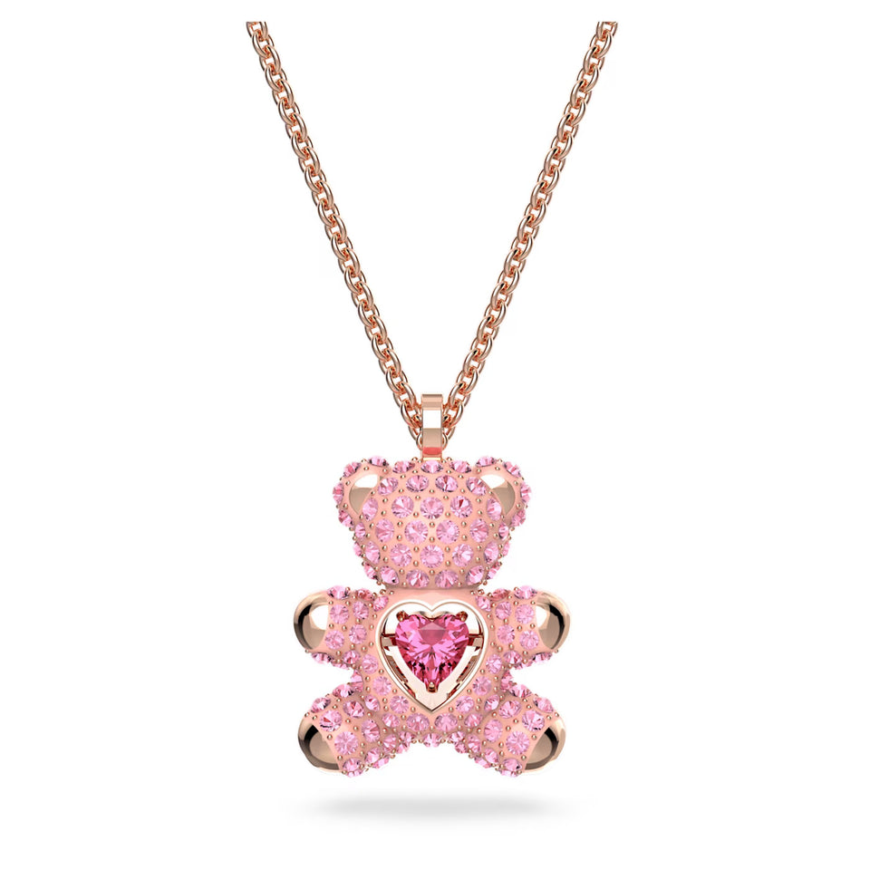 Pendente Teddy Rosa, Placcato color oro rosa