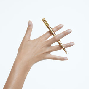 Penna a sfera LCT002 Giallo, Placcato color oro