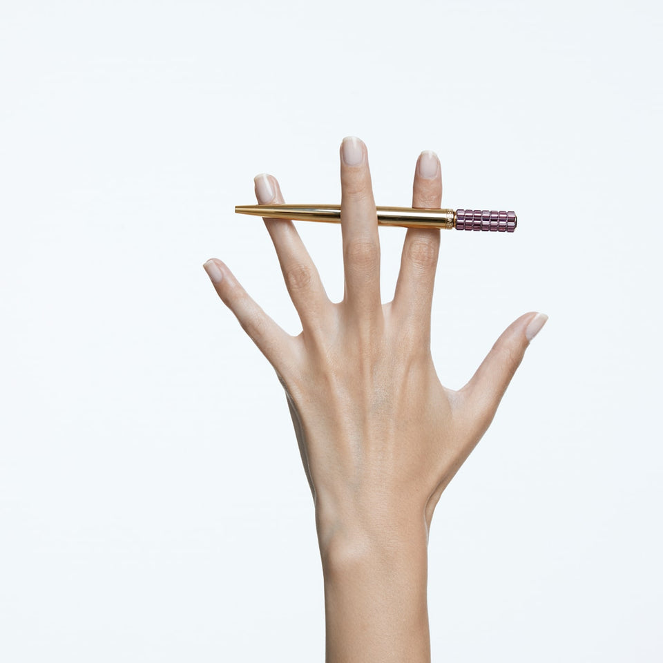 Penna a sfera LCT002 Viola, Placcato color oro